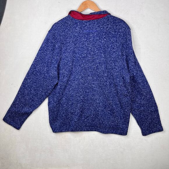 Southern proper fleece snap button pullover jacket men’s size XL red navy blue - Picture 7 of 7